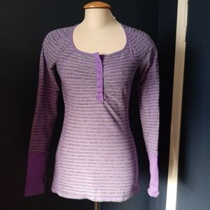 Lululemon stripped long sleeve purple top